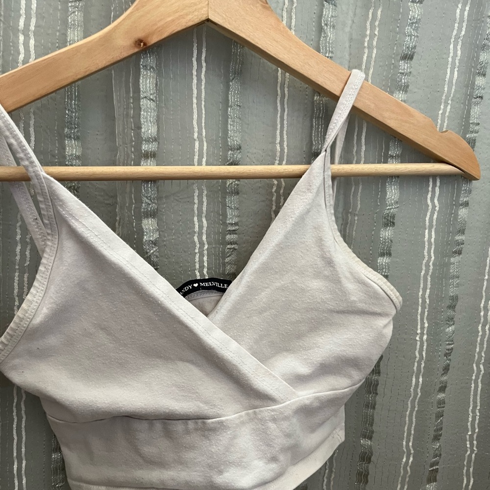 white crop top